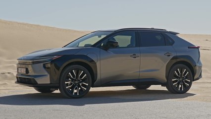 2026 Toyota bZ4X AWD Exterior Design in Precious Metal