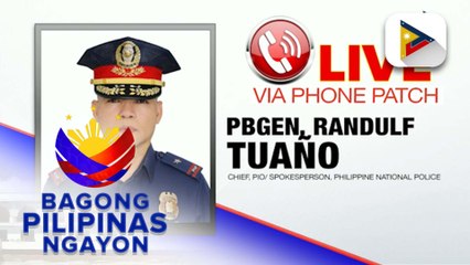 Panayam kay PNP Spokesperson PBrig. Gen. Randulf Tuano ukol sa assessment sa isinagawang rally kahapon at ang monitoring ng kapulisan sa mga illegal fireworks na binebenta online