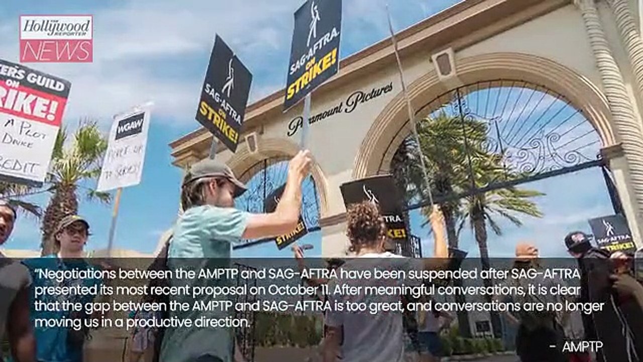 SAG-AFTRA Alleges "Bully Tactics" as Studios Suspend Negotiations | THR News Video