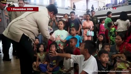 Haru! Presiden Prabowo Peluk Korban Bencana BanjirLongsor di Tapanuli Tengah yang Menangis