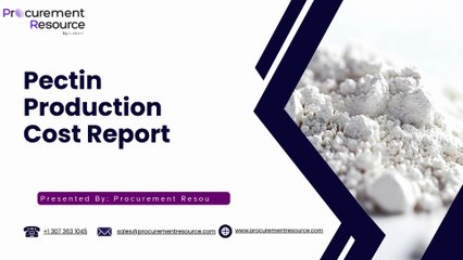 Pectin Production Cost Analysis Report