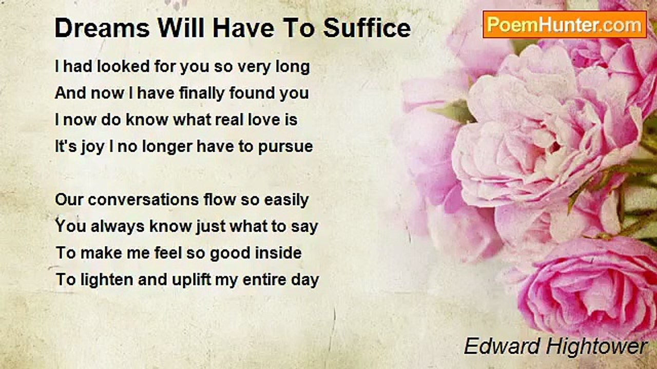 Edward Hightower - Dreams Will Have To Suffice