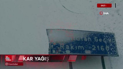 Erzincan'ın yüksek kesimlerinde kar yağışı etkili oldu