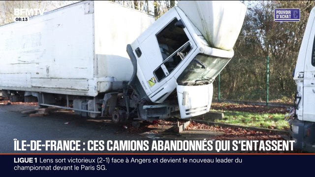 À Coignières, dans les Yvelines, des camions épaves sont abandonnés dans cette zone industrielle depuis plus de cinq ans, au grand dam des habitants