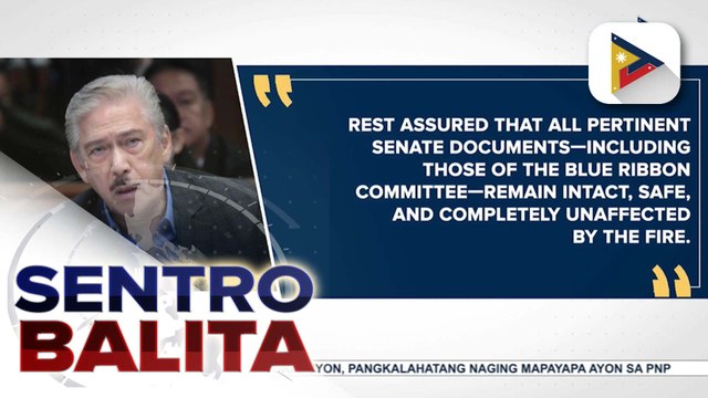 Senado, tiniyak na walang magiging delay sa pagtalakay sa proposed 2026 national budget sa kabila ng nangyaring sunog | ulat ni Louisa Erispe