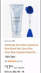 New .medicube Zero Pore Capsule & Pore Brush Set: Zero Pore Clear Blue Capsule Facial Deep