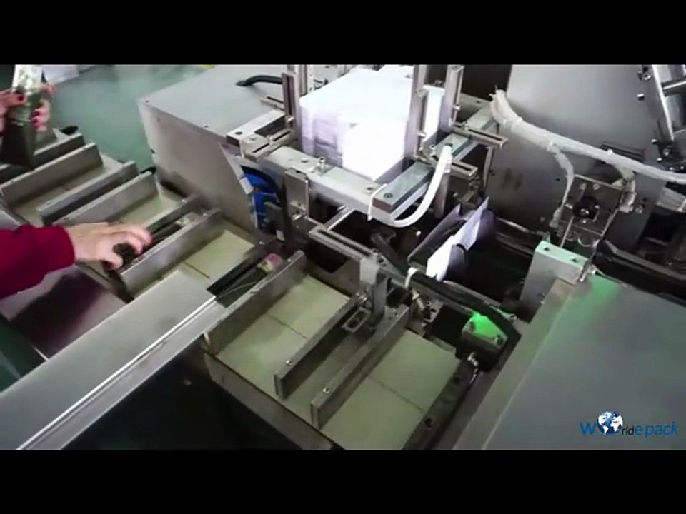 Automated Packaging Loading Facial Cream Tubes into Trays and Cartons