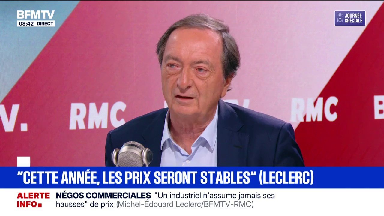 Négociation commerciales: les industriels "ont la capacité, même si le (prix du) cacao ou le café augmente, de lisser" les prix, estime Michel-Édouard Leclerc