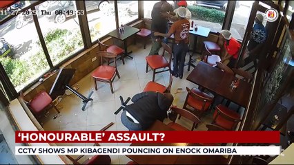 ‘Honourable’ Assault? CCTV Shows MP Kibagendi Pouncing on Enock Omariba
