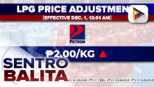 Taas-presyo sa LPG, ipinatupad ngayong unang araw ng Disyembre