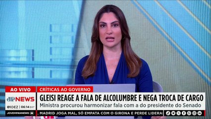 Gleisi reage a fala de Alcolumbre e nega troca de cargo