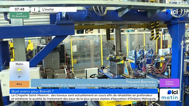 ICI Orléans - L'invité d'ICI Matin : François Bonneau, le président de la Région Centre-Val de Loire