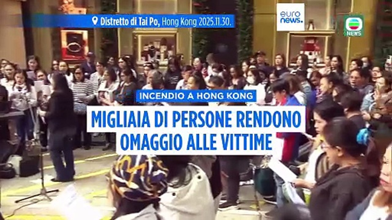 Cina, Migliaia di persone rendono omaggio alle vittime dell'incendio di Hong Kong