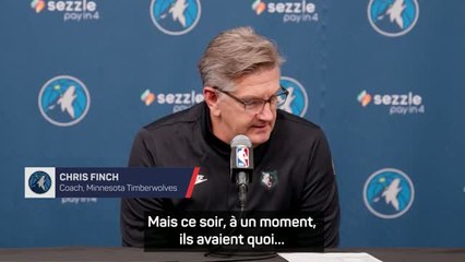 Timberwolves - Chris Finch explique la mise sur le banc de Rudy Gobert dans le 4e quart-temps