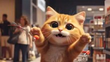 meow world cute Cat play funny moments realistic 🤣😍