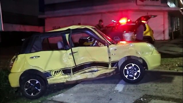 Batida entre Lifan e Clio revela motoristas sem CNH e deixa um ferido na região central de Cascavel