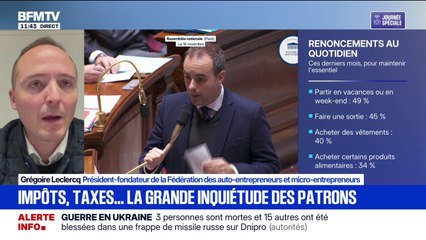 Lettre de Sébastien Lecornu aux entrepreneurs: "Elle ne me plaît pas", réagit Grégoire Leclercq, président de la Fédération des auto-entrepreneurs et micro-entrepreneurs