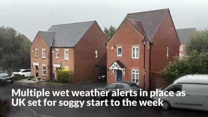 Multiple wet weather alerts in place as UK set for soggy start to the week