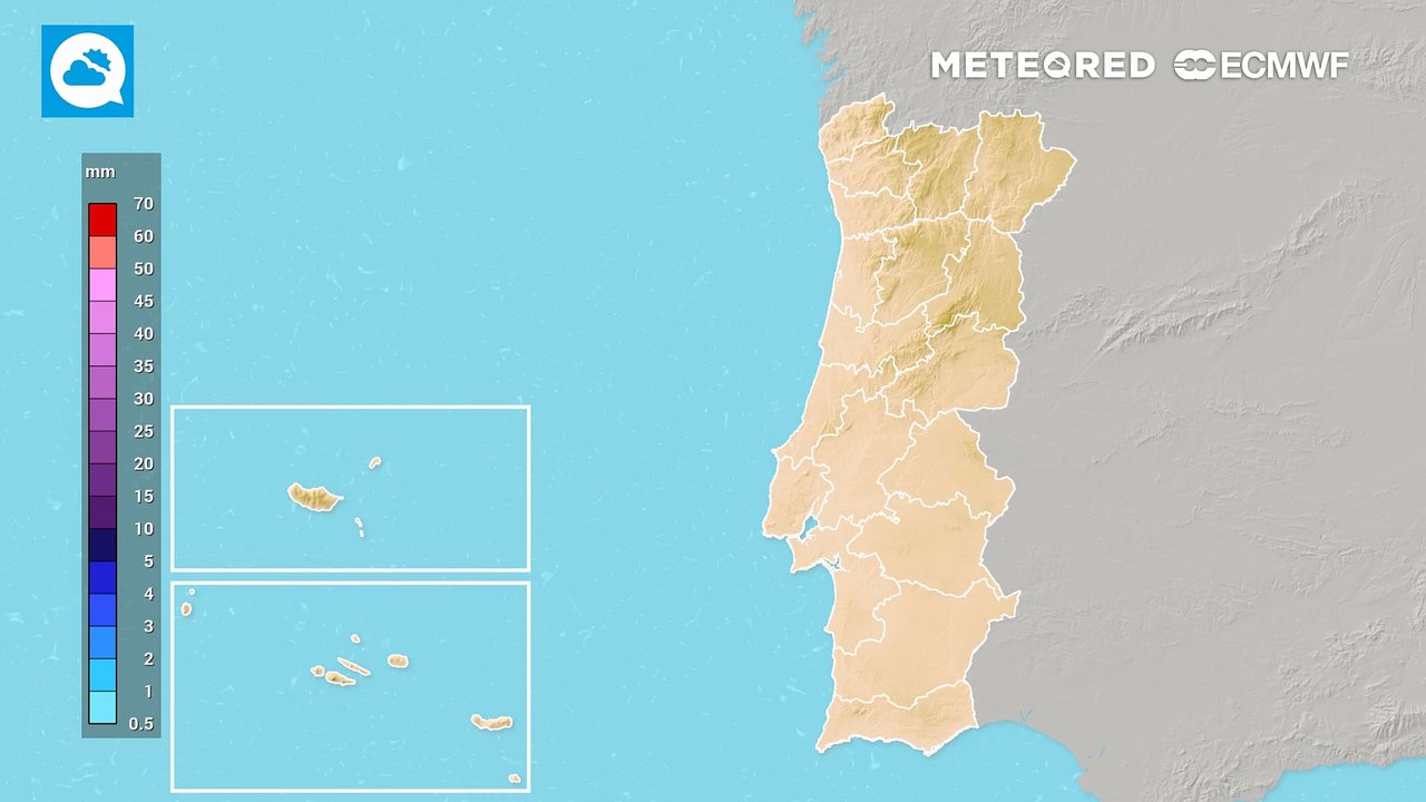 Um 'comboio' de frentes deixará muita chuva nestas zonas de Portugal