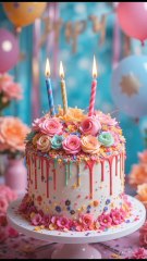 Beautiful❤️ colourful 🌈 cake 🎂 #cake #short #trinding