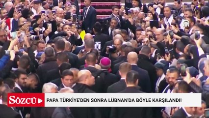 Papa Türkiye'den sonra Lübnan'da böyle karşılandı! Hizbullahçılar akın etti