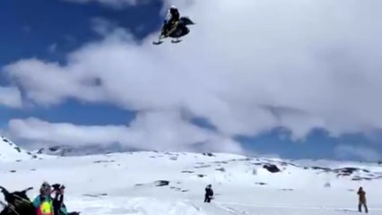 Boy's test jump goes hilariously wrong as he flies into the trees