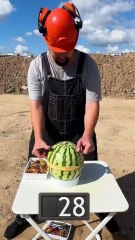 Exploding Watermelon Challenge with Rubber Bands