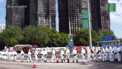 Trece detenidos por el peor incendio en décadas en Hong Kong, que dejó 151 muertos