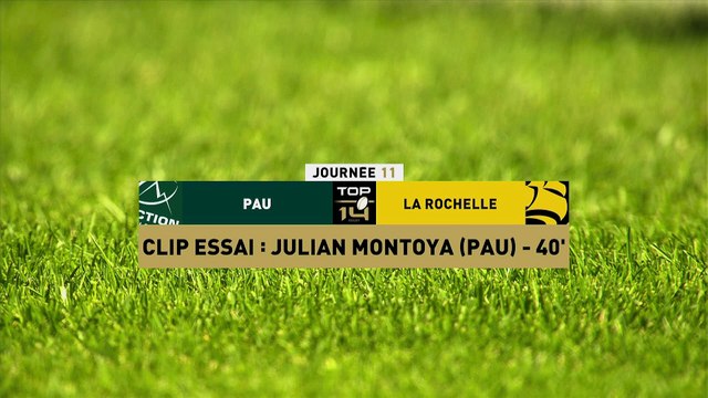 TOP 14 - Essai de Julian MONTOYA (SP) - Section Paloise - Stade Rochelais