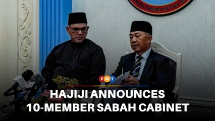 Hajiji announces 10-member Sabah Cabinet