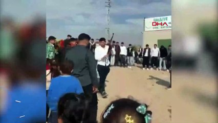 Şanlıurfa'da düğünde havaya ateş açılan anlar kamerada