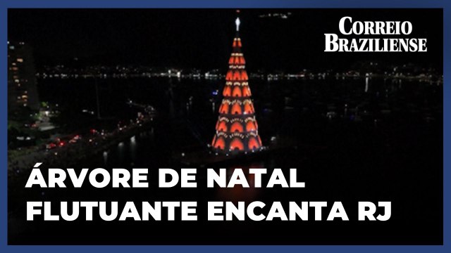 Botafogo recebe inauguração da árvore flutuante com show e luzes