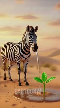 A Zebra Saved the Apple tree 🍎 from Drying Out by Water it 😭#ai #save #water #trending #viral video #foryou #5Milion veiws