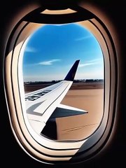 ✈️ Wings Over the Runway 🌅 Stunning Airplane Window View Before Landing 🛬✨ #TravelMoments