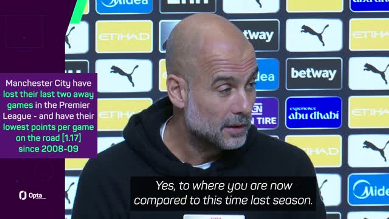 Guardiola quizzed about Manchester City's mentality