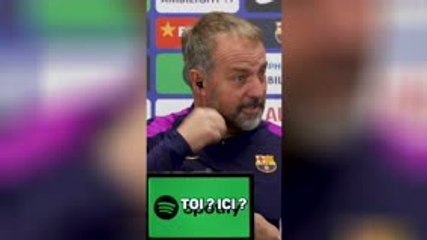 Barcelone - Quand Flick s'amuse avec un journaliste avant la conférence de presse
