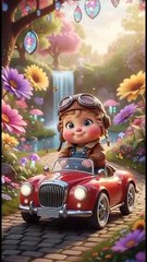 🔥Cute 3D Baby Driving a Car Unexpected Twist #shorts #youtubeshorts #trending #cartoon #kids #viral