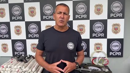 Polícia Civil acha esconderijo com armas e explosivos prontos para ação criminosa no Paraná