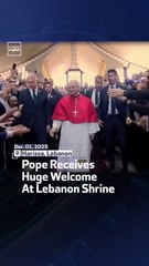 Pope Receives Huge Welcome At Lebanon Shrine