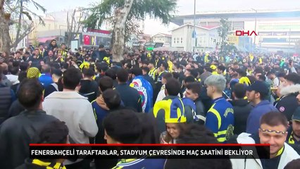 Fenerbahçeli taraftarlar, coşkuyla derbiyi bekliyor