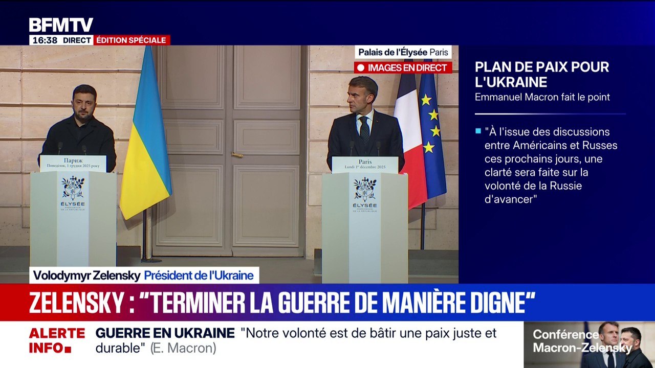 Plan de paix pour l’Ukraine: le président de l’Ukraine Volodymyr Zelensky souhaite “terminer cette guerre de manière digne”