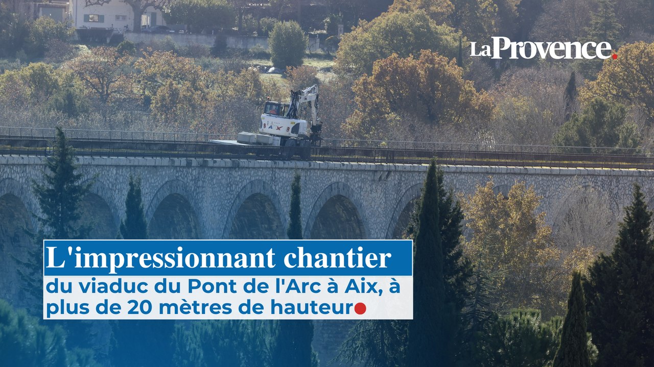 À plus de 20 mètres de hauteur, l'impressionnant et innovant chantier du viaduc du Pont de l'Arc à Aix