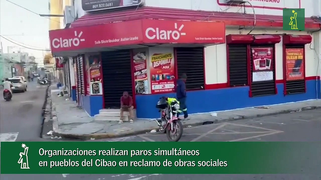 Organizaciones realizan paros simultáneos en pueblos del Cibao en reclamo de obras sociales