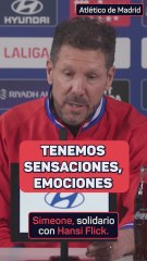Simeone se solidariza con Flick: "Es normal, somos personas"