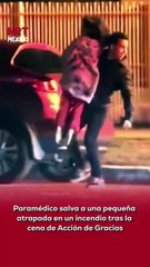 ¡Acto de valentía! 💛🔥 Un paramédico que no estaba de turno salvó a una niña de 7 años de una casa en ll@mas en Los Ángeles. Su rápida acción evitó una trag3dia.