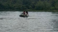 Girl backflips off jet ski for the first time and takes a funny fall