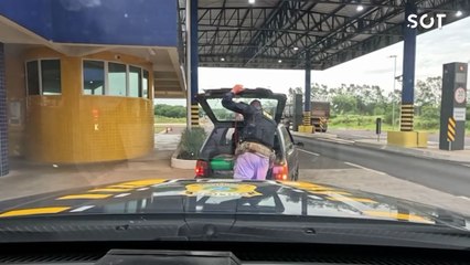 PRF apreende adolescente de 17 anos transportando 234 kg de maconha na BR-487 em Icaraíma