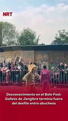 🎄🥵 ¿Golpe de calor? Una botarga de Galleta de Jengibre se desplomó durante el Bolo Fest en la CDMX. Fue retirada mientras el público la abucheaba.