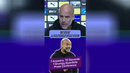 Guardiola's grumpy press conference