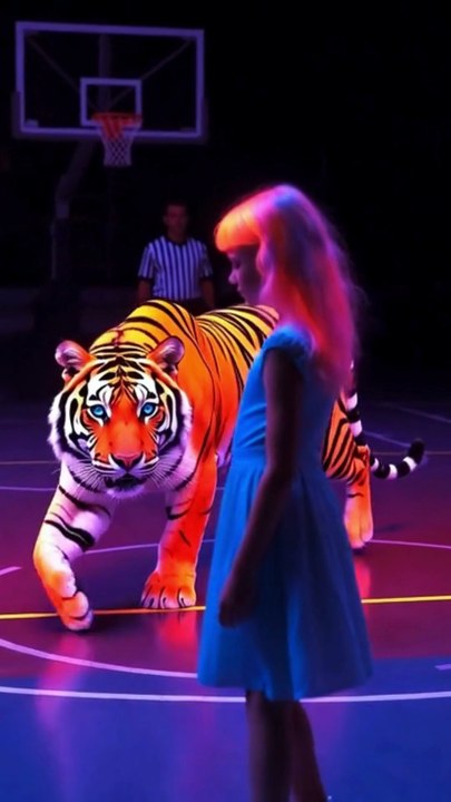 The Neon Tigers love for girl 😭💗🐅✨ #usashorts #sportsplayer#athlete #messi #ronaldo #neymar #mbappe